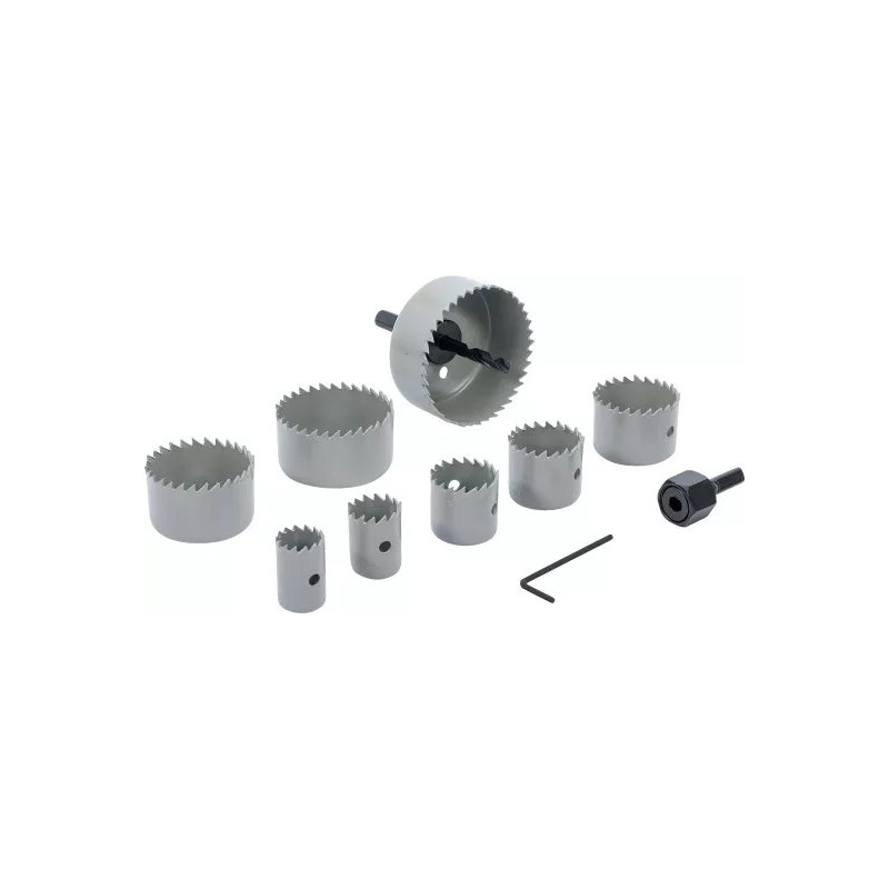 Jeu de scies-cloches | Ø 19 - 64 mm | profondeur 24 mm | 11 pièces Jeu de scies-cloches | Ø 19 - 64 mm | profondeur 24 mm | 11 pièces