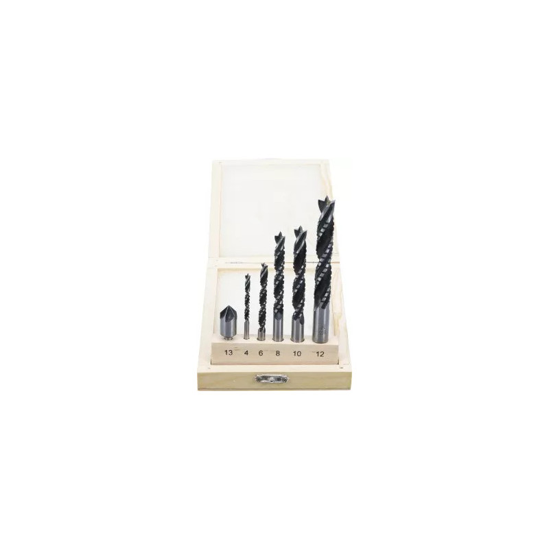 Jeu de mèches à bois fraisées | 4 - 12 mm | 6 pièces Jeu de mèches à bois fraisées | 4 - 12 mm | 6 pièces