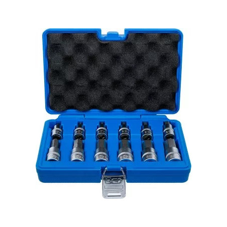 Jeu de douilles à embouts | 12,5 mm (1/2") | six pans intérieurs 5 - 22 mm | 12 pièces