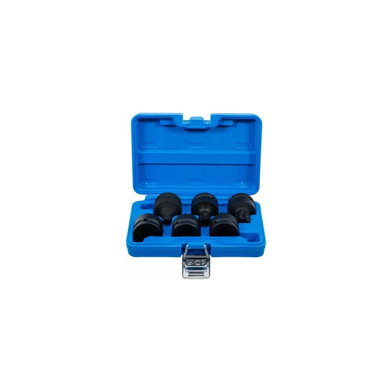 Jeu de douilles à embouts à choc | 20 mm (3/4") | Profil T (pour Torx) T55 - T100 | 6 pièces Jeu de douilles à embouts à choc | 20 mm (3/4") | Profil T (pour Torx) T55 - T100 | 6 pièces