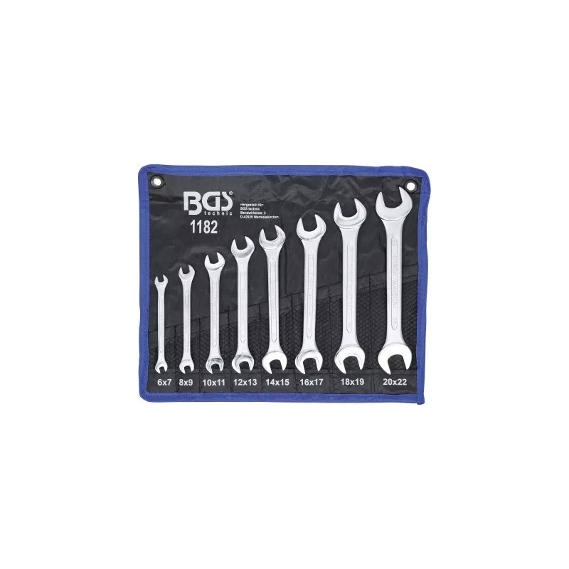 Jeu de clés plates | 6 x 7 - 20 x 22 mm | 8 pièces Jeu de clés plates | 6 x 7 - 20 x 22 mm | 8 pièces
