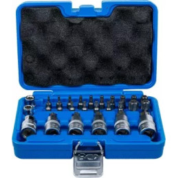 Jeu d’embouts et de douilles à embouts | 12,5 mm (1/2") | profil T (pour Torx) | 27 pièces
