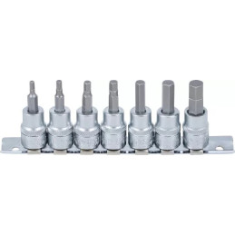 Jeu de douilles à embouts | 10 mm (3/8") | six pans intérieurs 1/8" - 3/8" | en pouce | 7 pièces