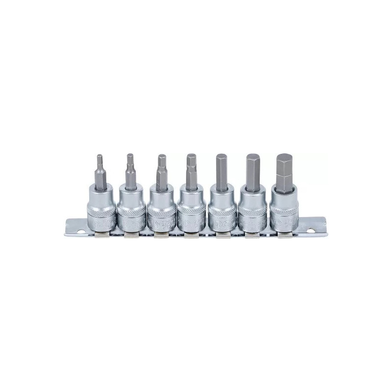 Jeu de douilles à embouts | 10 mm (3/8") | six pans intérieurs 1/8" - 3/8" | en pouce | 7 pièces Jeu de douilles à embouts | 10 mm (3/8") | six pans intérieurs 1/8" - 3/8" | en pouce | 7 pièces