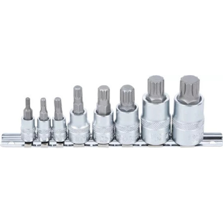 Jeu de douilles à embouts | Denture multiple intérieure (pour XZN) | M4 - M16 | 8 pièces