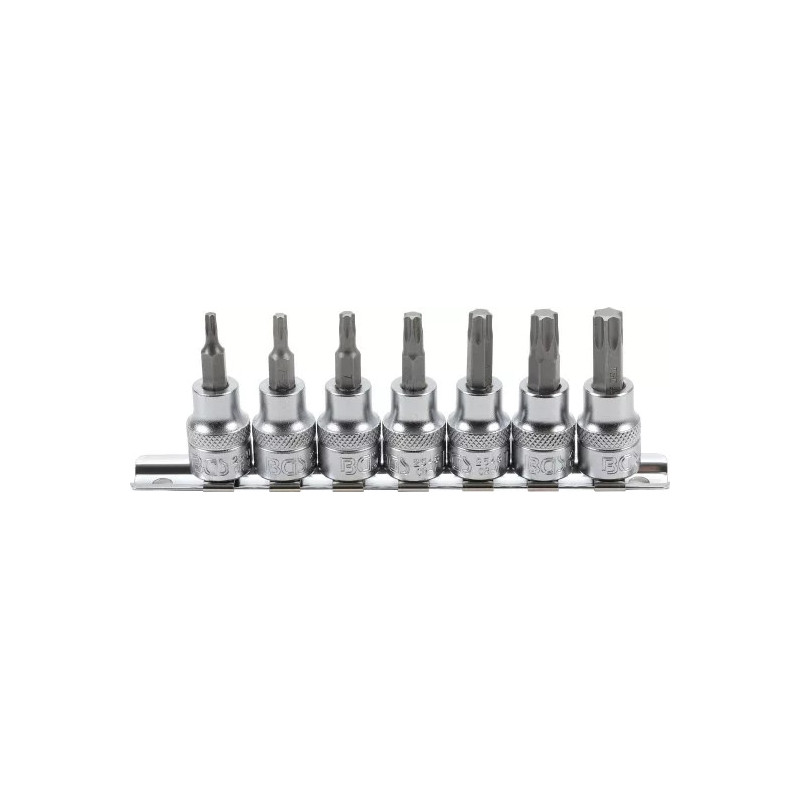 Jeu de douilles à embouts | 10 mm (3/8") | profil T (pour Torx) T15 - T50 | 7 pièces Jeu de douilles à embouts | 10 mm (3/8") | profil T (pour Torx) T15 - T50 | 7 pièces