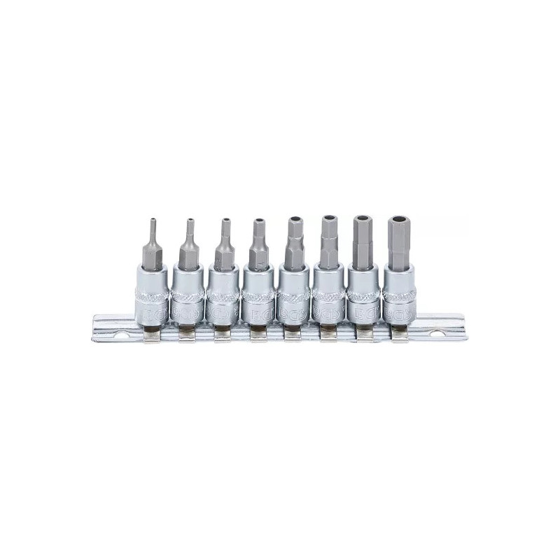 Jeu de douilles à embouts | Empreinte carré femelle 6,3 mm (1/4") | six pans femelle avec alésage 2 - 7 mm | 8 pièces Jeu de douilles à embouts | Empreinte carré femelle 6,3 mm (1/4") | six pans femelle avec alésage 2 - 7 mm | 8 pièces