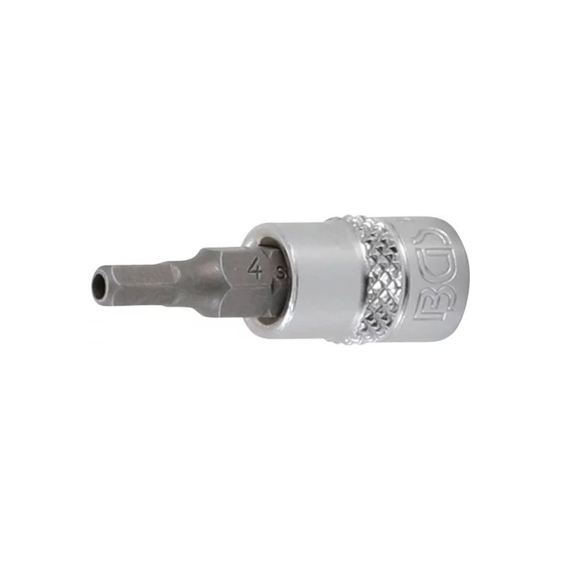 Douille à embouts | Empreinte carré femelle 6,3 mm (1/4") | six pans femelle avec alésage 4 mm Douille à embouts | Empreinte carré femelle 6,3 mm (1/4") | six pans femelle avec alésage 4 mm