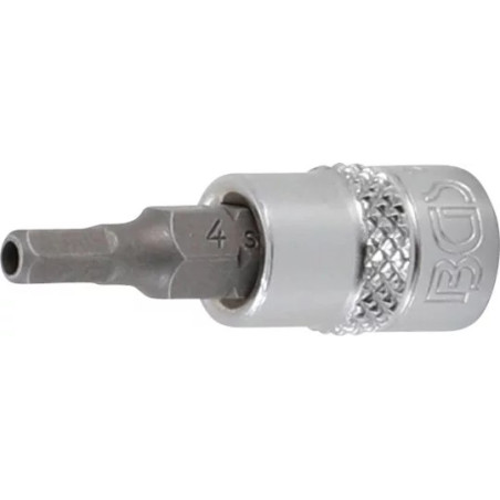 Douille à embouts | Empreinte carré femelle 6,3 mm (1/4") | six pans femelle avec alésage 4 mm