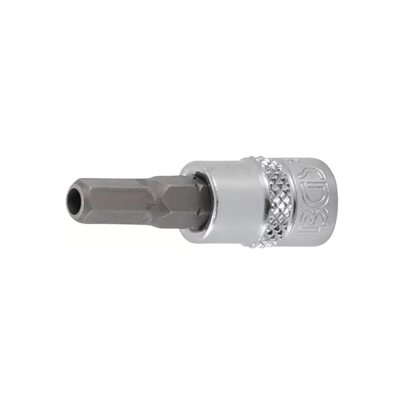 Douille à embouts | Empreinte carré femelle 6,3 mm (1/4") | six pans femelle avec alésage 5 mm Douille à embouts | Empreinte carré femelle 6,3 mm (1/4") | six pans femelle avec alésage 5 mm