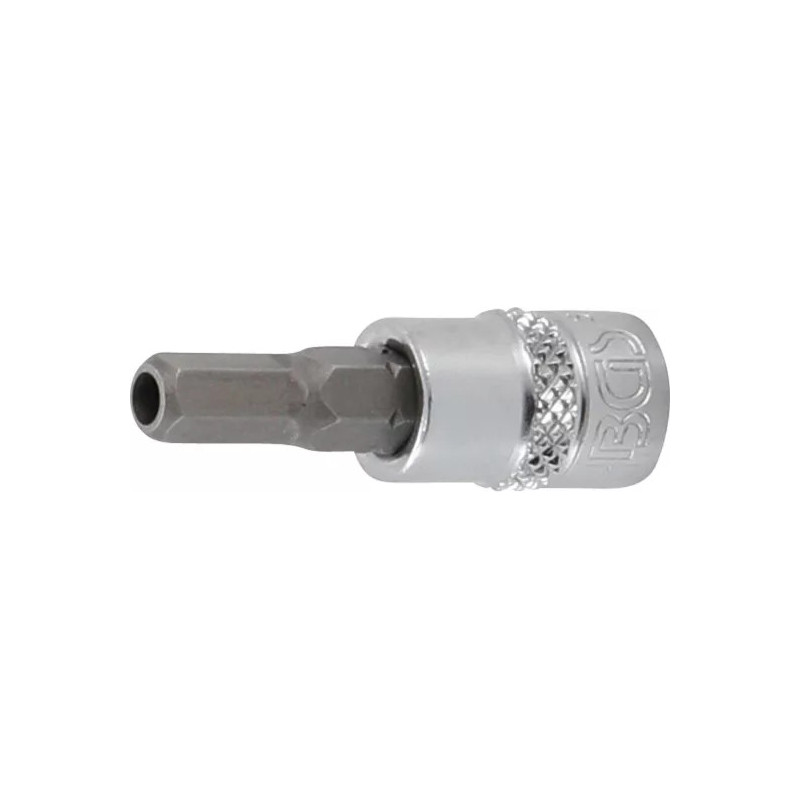 Douille à embouts | Empreinte carré femelle 6,3 mm (1/4") | six pans femelle avec alésage 5,5 mm Douille à embouts | Empreinte carré femelle 6,3 mm (1/4") | six pans femelle avec alésage 5,5 mm