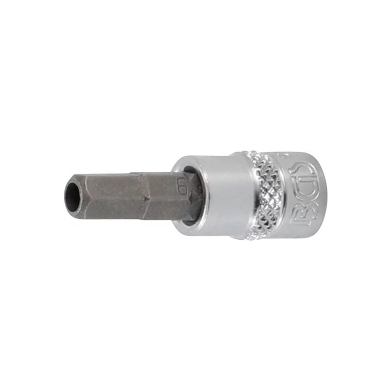 Douille à embouts | Empreinte carré femelle 6,3 mm (1/4") | six pans femelle avec alésage 6 mm Douille à embouts | Empreinte carré femelle 6,3 mm (1/4") | six pans femelle avec alésage 6 mm
