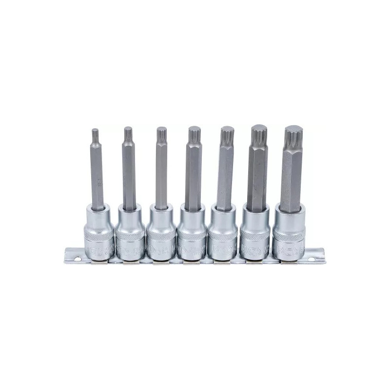 Jeu de douilles à embouts | 12,5 mm (1/2") | Denture multiple intérieure (pour XZN) M5 - M14 | 7 pièces Jeu de douilles à embouts | 12,5 mm (1/2") | Denture multiple intérieure (pour XZN) M5 - M14 | 7 pièces
