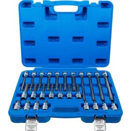 Jeu de douilles à embouts | 12,5 mm (1/2") | Denture multiple intérieure (pour XZN) | 26 pièces