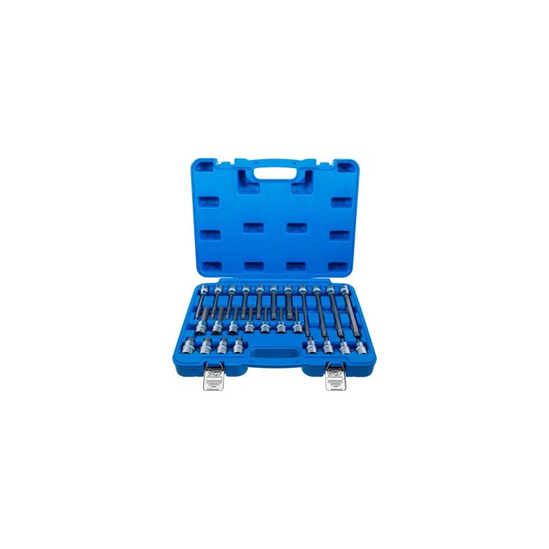 Jeu de douilles à embouts | 12,5 mm (1/2") | Denture multiple intérieure (pour XZN) | 26 pièces Jeu de douilles à embouts | 12,5 mm (1/2") | Denture multiple intérieure (pour XZN) | 26 pièces