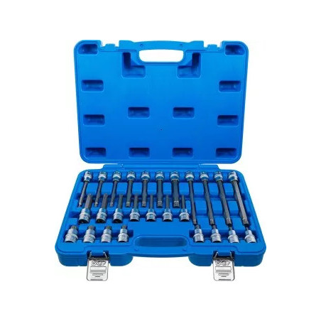 Jeu de douilles à embouts | 12,5 mm (1/2") | Denture multiple intérieure (pour XZN) | 26 pièces