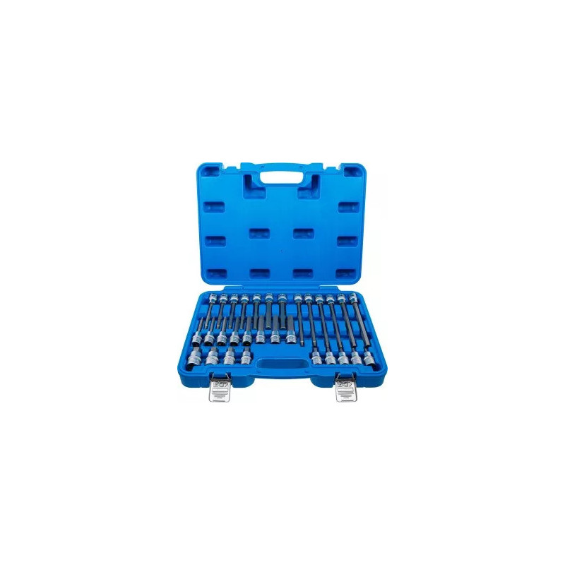 Jeu de douilles à embouts | 12,5 mm (1/2") | six pans intérieurs | 30 pièces Jeu de douilles à embouts | 12,5 mm (1/2") | six pans intérieurs | 30 pièces