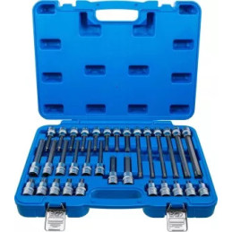 Jeu de douilles à embouts | carré femelle 12,5 mm (1/2") | profil T (pour Torx) | 32 pièces