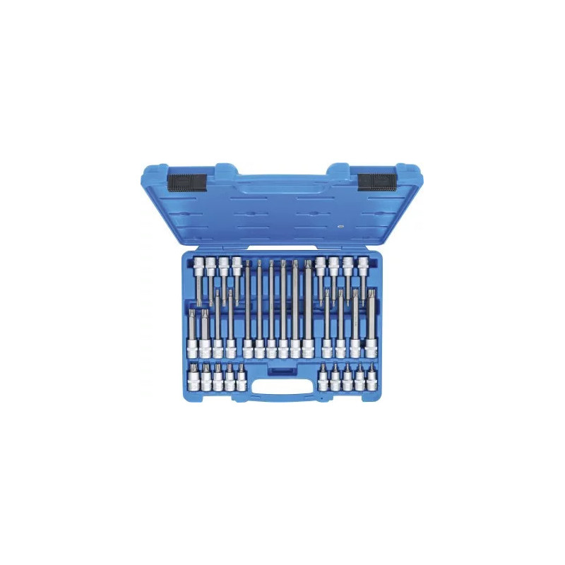 Jeu de douilles à embouts | 12,5 mm (1/2") | Profil TPS (pour Torx Plus) avec perçage TPS20 - TPS70 | 32 pièces Jeu de douilles à embouts | 12,5 mm (1/2") | Profil TPS (pour Torx Plus) avec perçage TPS20 - TPS70 | 32 pièces