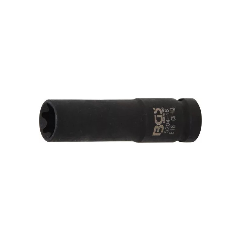 Douille à choc, profil E, longue | 12,5 mm (1/2") | E18