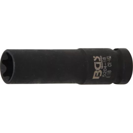 Douille à choc, profil E, longue | 12,5 mm (1/2") | E18