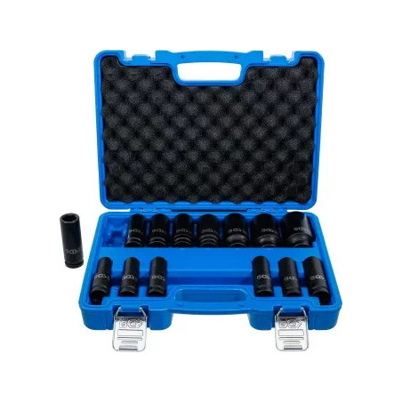 Jeu de douilles à choc, six pans | 12,5 mm (1/2") | 10 - 32 mm | 14 pièces