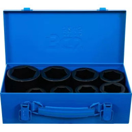 Jeu de douilles à choc, six pans | 25 mm (1") | 27 - 50 mm | 8 pièces