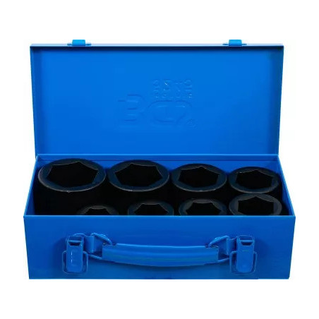 Jeu de douilles à choc, six pans | 25 mm (1") | 27 - 50 mm | 8 pièces