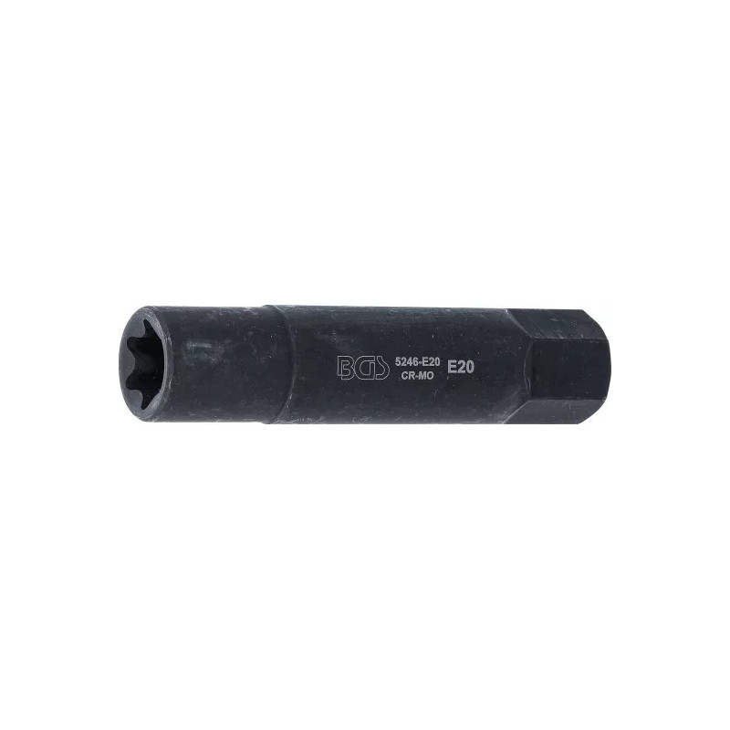 Douille de clé à douilles, profil E, extra longue | 22 mm | E20 Douille de clé à douilles, profil E, extra longue | 22 mm | E20
