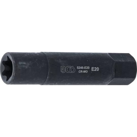 Douille de clé à douilles, profil E, extra longue | 22 mm | E20