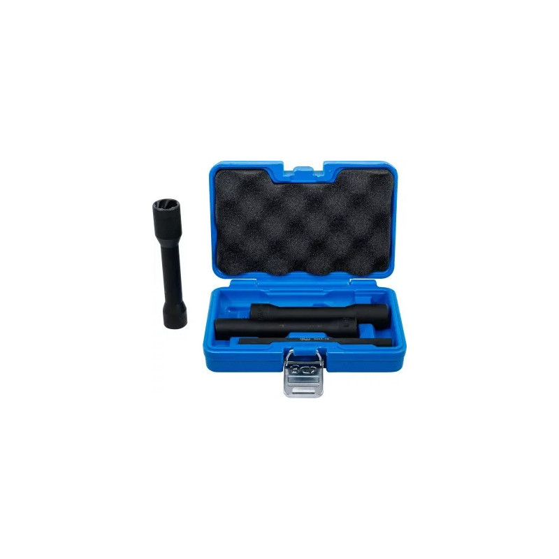 Jeu de douilles spiralées/extracteur de vis, long | 12,5 mm (1/2") | 17 - 21 mm | 4 pièces