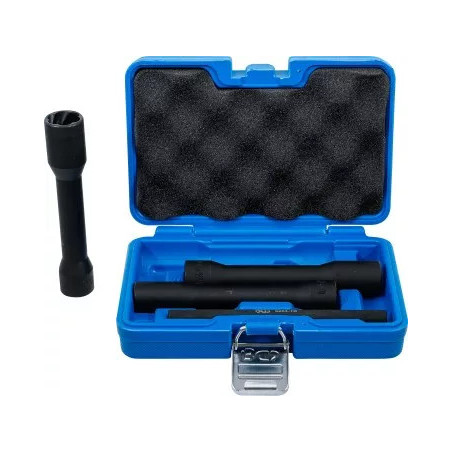 Jeu de douilles spiralées/extracteur de vis, long | 12,5 mm (1/2") | 17 - 21 mm | 4 pièces