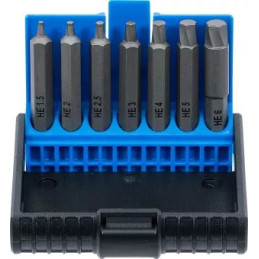 Jeu d'extracteurs de vis | pour six pans intérieurs défectueux 1,5 - 6 mm | 7 pièces
