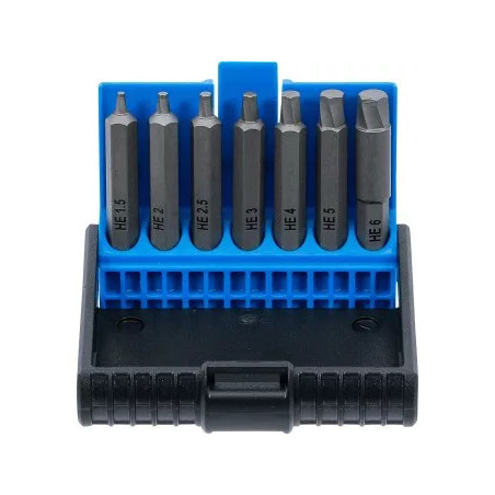 Jeu d'extracteurs de vis | pour six pans intérieurs défectueux 1,5 - 6 mm | 7 pièces