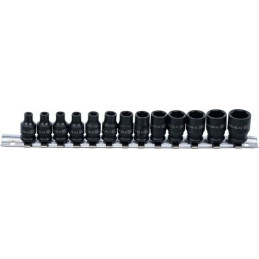 Jeu de douilles à choc, six pans | 6,3 mm (1/4") | 4 - 14 mm | 13 pièces