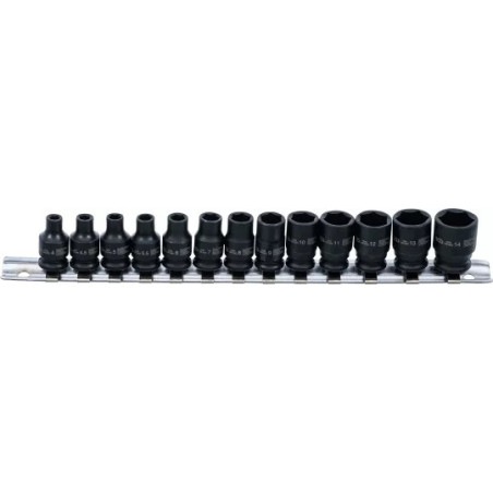 Jeu de douilles à choc, six pans | 6,3 mm (1/4") | 4 - 14 mm | 13 pièces
