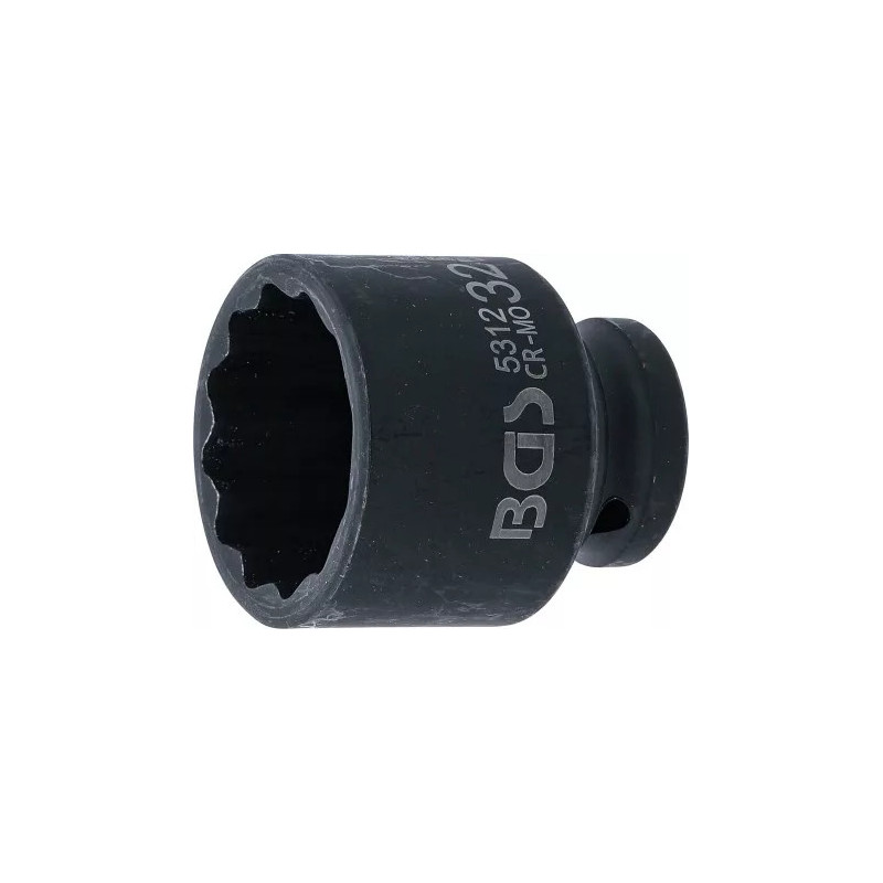 Douille à choc, douze pans | 12,5 mm (1/2") | 32 mm Douille à choc, douze pans | 12,5 mm (1/2") | 32 mm