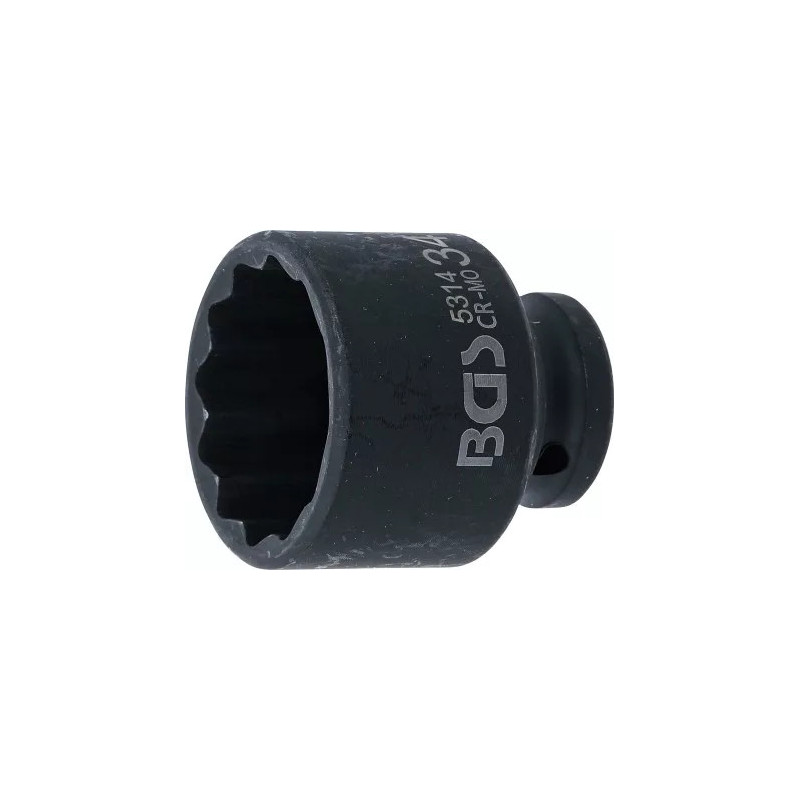 Douille à choc, douze pans | 12,5 mm (1/2") | 34 mm Douille à choc, douze pans | 12,5 mm (1/2") | 34 mm