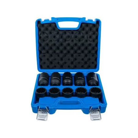 Jeu de douilles à choc | douze pans | 12,5 mm (1/2") | 32 - 36 mm | 10 pièces