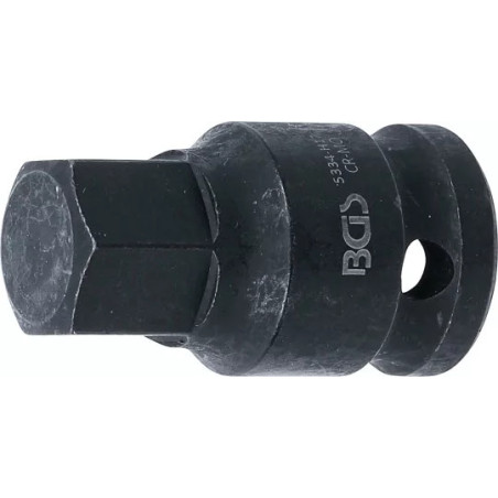 Douille à embouts à choc | longueur 42 mm | 12,5 mm (1/2") | six pans intérieurs 17 mm