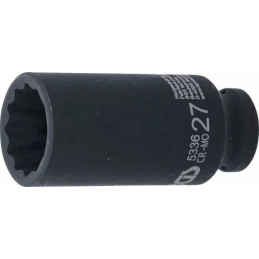 Douille à choc, douze pans, longue | 12,5 mm (1/2") | 27 mm