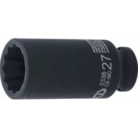 Douille à choc, douze pans, longue | 12,5 mm (1/2") | 27 mm