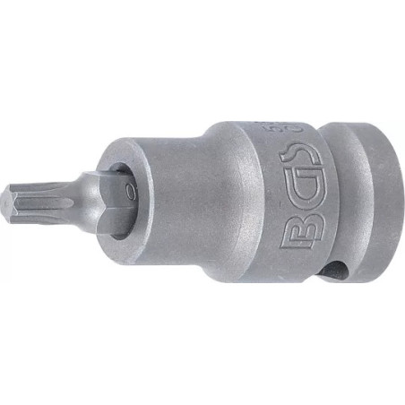Douille à embouts à choc | longueur 55 mm | 12,5 mm (1/2") | profil T (pour Torx) T30