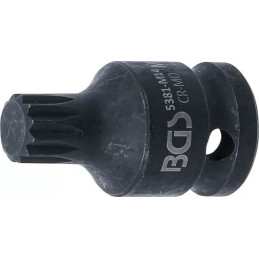 Douille à embouts à choc | longueur 43 mm | 12,5 mm (1/2") | denture multiple intérieure (pour XZN) M14