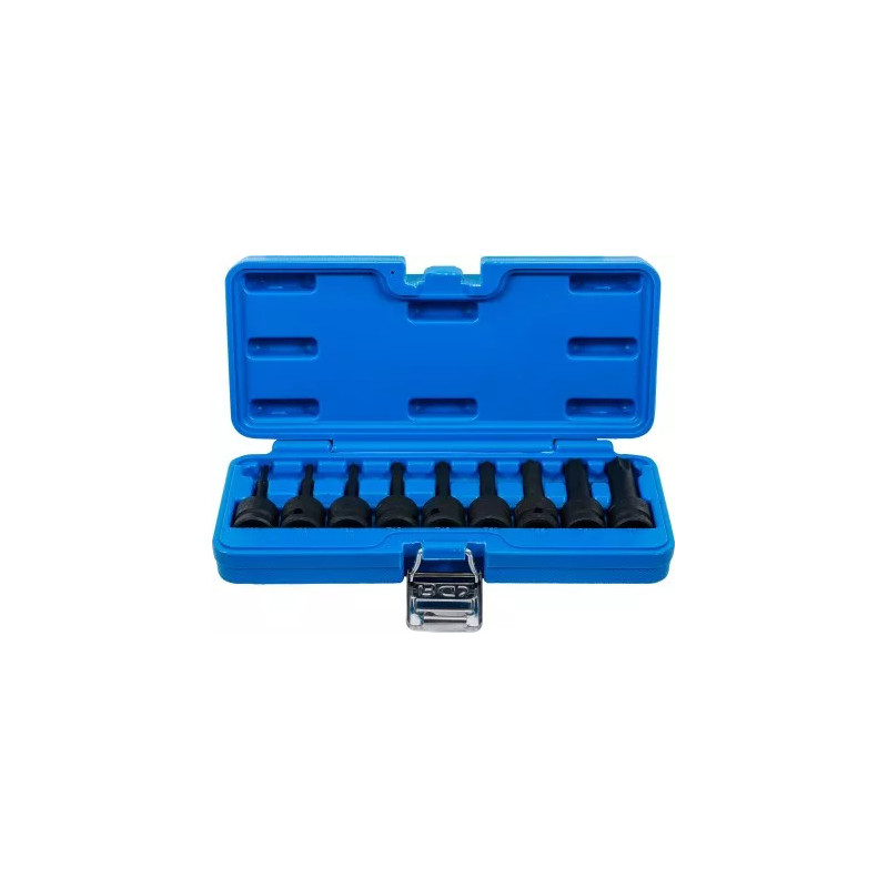 Jeu de douilles à embouts à choc | 12,5 mm (1/2") | Profil T (pour Torx) T20 - T70 | 9 pièces Jeu de douilles à embouts à choc | 12,5 mm (1/2") | Profil T (pour Torx) T20 - T70 | 9 pièces