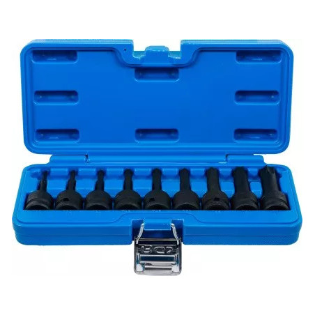 Jeu de douilles à embouts à choc | 12,5 mm (1/2") | Profil T (pour Torx) T20 - T70 | 9 pièces