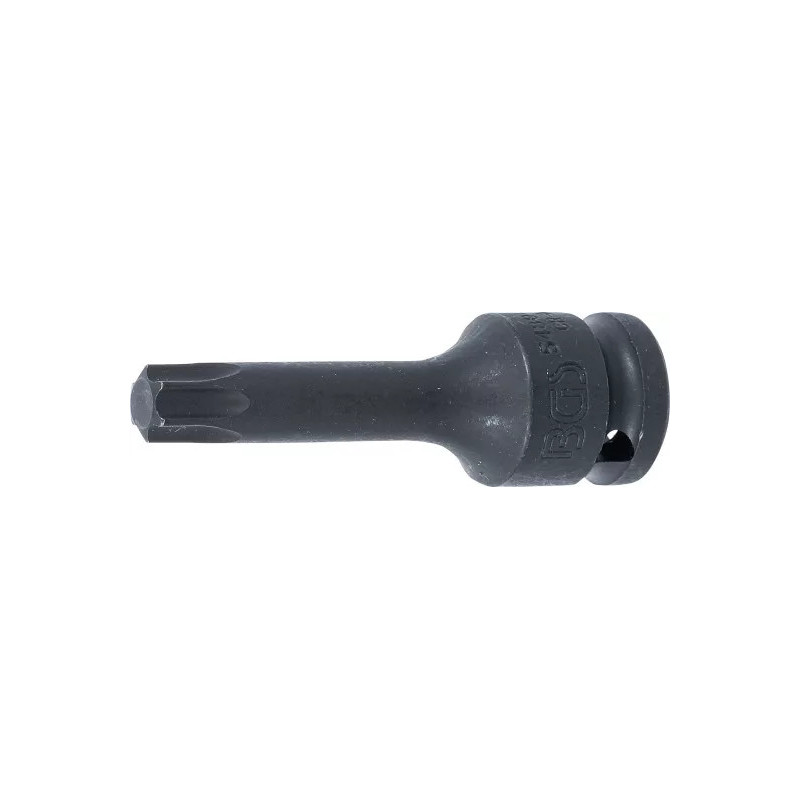 Douille à embouts à choc | longueur 75 mm | 12,5 mm (1/2") | profil T (pour Torx) T55 Douille à embouts à choc | longueur 75 mm | 12,5 mm (1/2") | profil T (pour Torx) T55