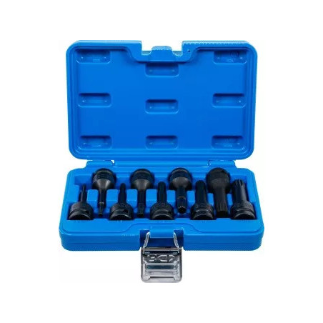 Jeu de douilles à embouts à choc | 12,5 mm (1/2") | Denture multiple intérieure (pour XZN) M4 - M16 | 9 pièces