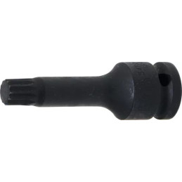 Douille à embouts à choc | longueur 75 mm | 12,5 mm (1/2") | denture multiple intérieure (pour XZN) M12
