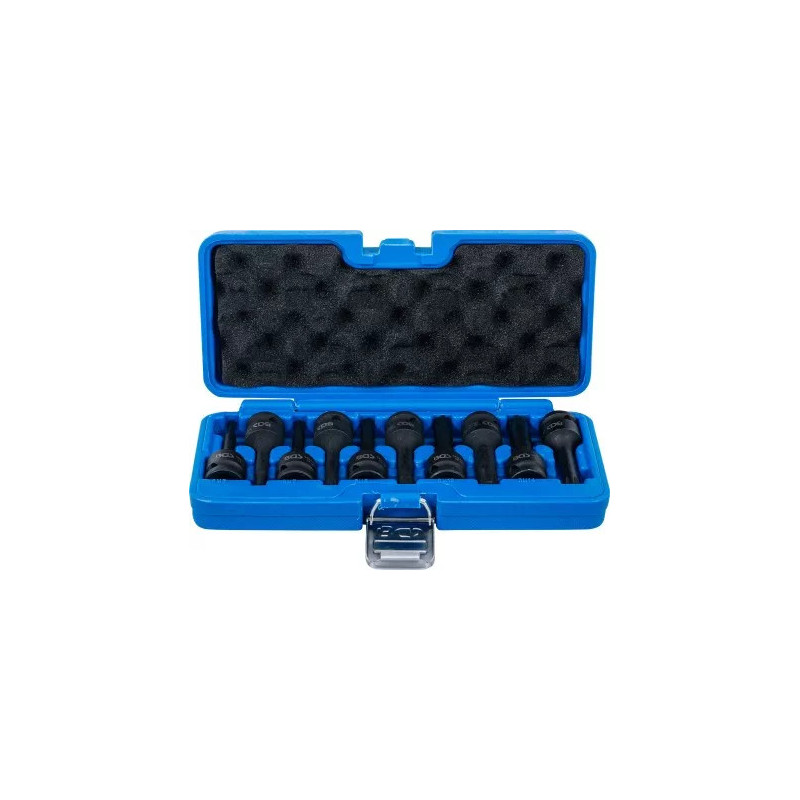 Jeu de douilles à embouts à choc | 12,5 mm (1/2") | Profil cannelé (pour Ribe) M5 - M14 | 9 pièces Jeu de douilles à embouts à choc | 12,5 mm (1/2") | Profil cannelé (pour Ribe) M5 - M14 | 9 pièces